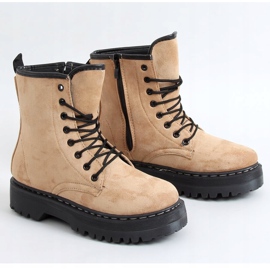 Beige LKS3 Khaki workers on a thick sole 1