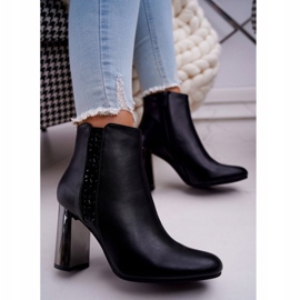 Women's Boots On A Silver Post Black Peve 2