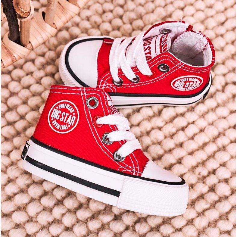Children's High Sneakers With a zipper Big Star HH374190 Red 1 Children's High Sneakers With a zipper Big Star HH374190 Red 1
