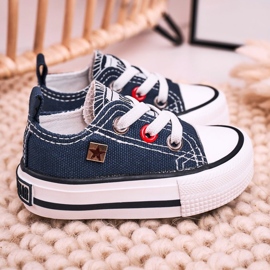 Children's Classic Low Sneakers Big Star HH374195 Navy Blue 2