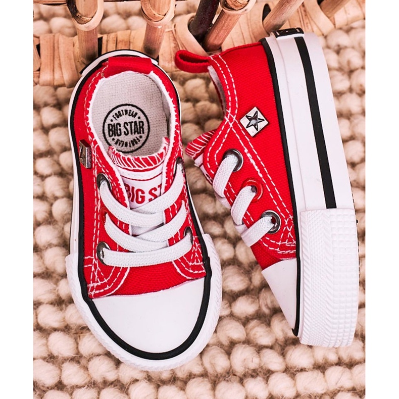 Children's Classic Low Sneakers Big Star HH374196 Red 1
