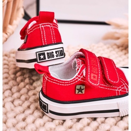 Children's Low Sneakers With Velcro Big Star HH374202 Red 2 Children's Low Sneakers With Velcro Big Star HH374202 Red 2