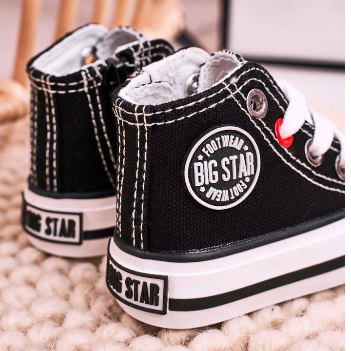 Children's High Sneakers With a zipper Big Star HH374084 Black 1