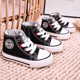 Children's High Sneakers With a zipper Big Star HH374084 Black 2