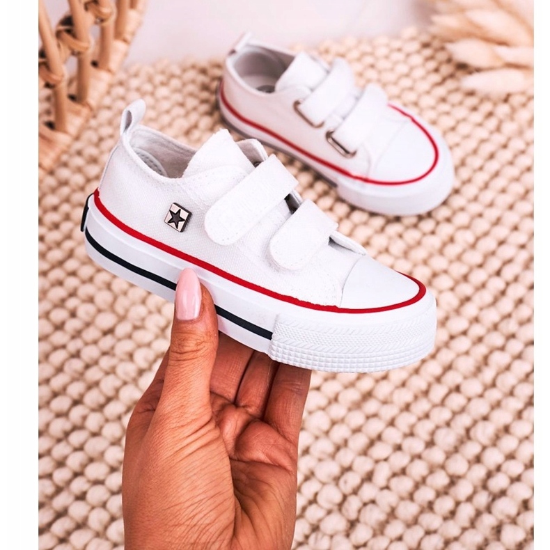 Children's Low Sneakers With Velcro Big Star HH374095 White 2 Children's Low Sneakers With Velcro Big Star HH374095 White 2