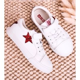 Children's Leather Sneakers With a Star Big Star DD374102 White 2 Children's Leather Sneakers With a Star Big Star DD374102 White 2