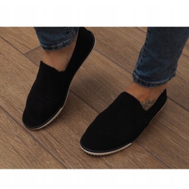Lycra D16M Black Slip-On Sneakers 1