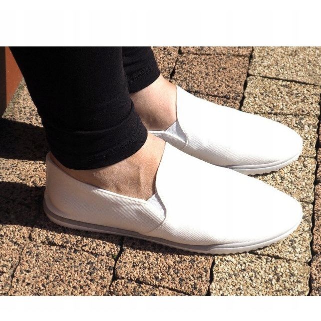 Lycra BL181-2 White Slip-On Sneakers 2