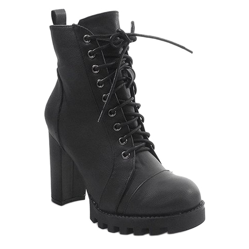 Tied Boots Workery 9102-1 Black 1
