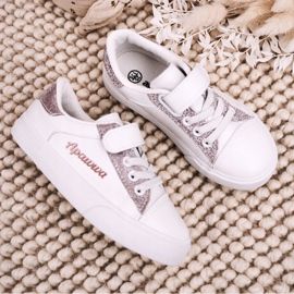 Apawwa Children's Sneakers With White Brocade Camila 1