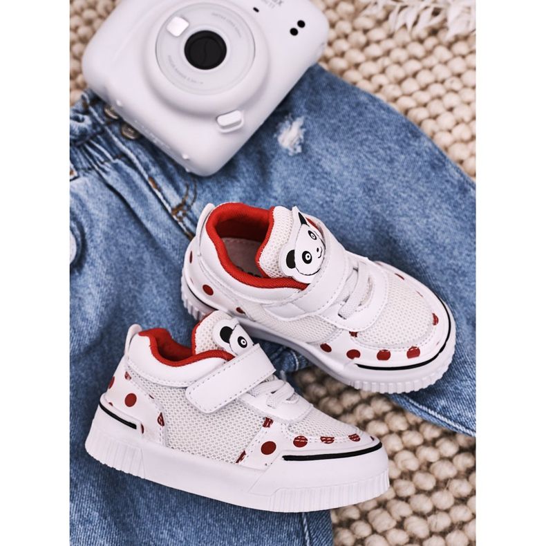 Apawwa Children's Sport Shoes With Panda Red and White Chico 1
