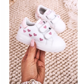 Apawwa Children's Sport Shoes With A Illuminated Sole Led White-Pink Boomer 2 Apawwa Children's Sport Shoes With A Illuminated Sole Led White-Pink Boomer 2