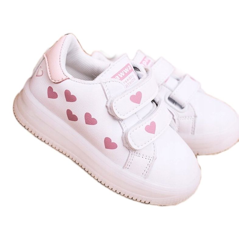 Apawwa Children's Sport Shoes With A Illuminated Sole Led White-Pink Boomer 1 Apawwa Children's Sport Shoes With A Illuminated Sole Led White-Pink Boomer 1