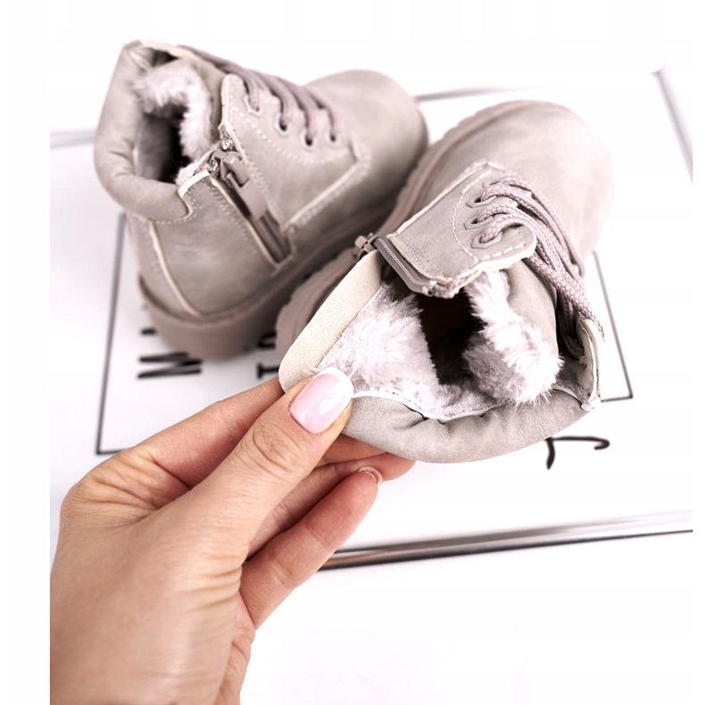 FRROCK Children's Warm Trapper Boots Gray Dexter grey 2