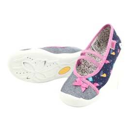 Befado children's shoes 116X286 navy blue pink silver 4