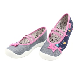 Befado children's shoes 116X286 navy blue pink silver 3