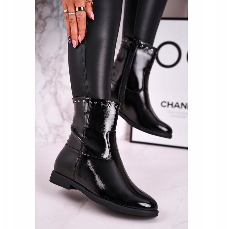 J.STAR But Women's Black Warm Lacquered Boots with jets, Performance 3