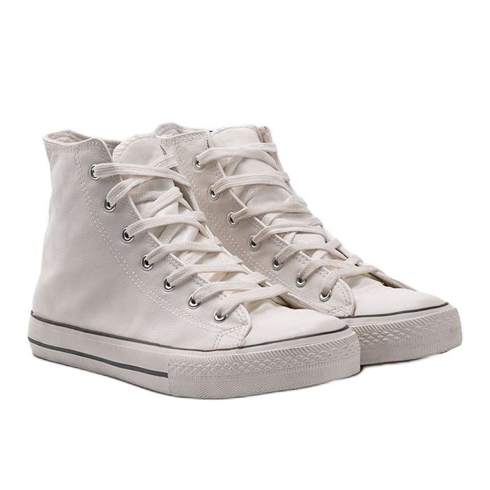 Leather White classic men's sneakers BF3222C 1