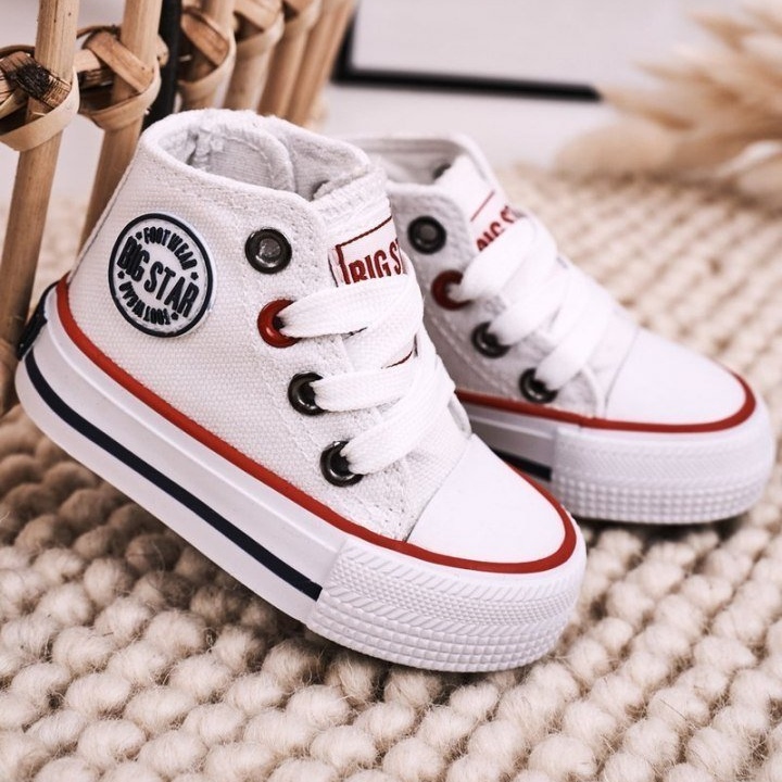 Children's High Sneakers With a zipper Big Star HH374083 White 1
