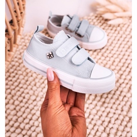 Children's Low Sneakers With Velcro Big Star HH374100 Blue 1