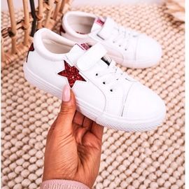 Children's Leather Sneakers With a Star Big Star DD374102 White 1 Children's Leather Sneakers With a Star Big Star DD374102 White 1