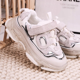 Apawwa Children's Sport Shoes Sneakers With Transparent Sole White Bailey 1