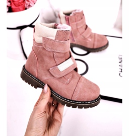 Apawwa Children's Trappers Boots Warmed With Fur Pink Emma beige 3
