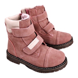 Apawwa Children's Trappers Boots Warmed With Fur Pink Emma beige 2