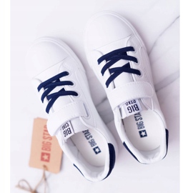 Children's Sneakers With Velcro Big Star DD374107 White-Navy Blue 1 Children's Sneakers With Velcro Big Star DD374107 White-Navy Blue 1