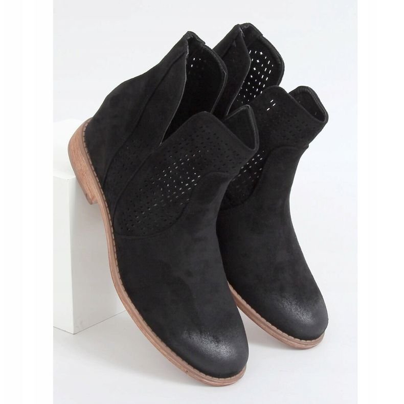 Black openwork boots NC1123 Black 1