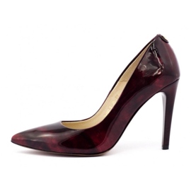 Maroon high heels Neścior 006-C red 1