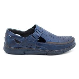 Polbut Men's summer openwork shoes J73L navy blue 1