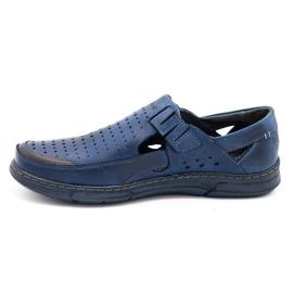 Polbut Men's summer openwork shoes J73L navy blue 2