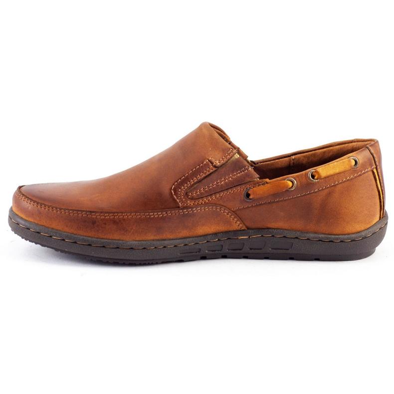 Polbut Men's moccasin shoes J68 / 2 camel orange 2