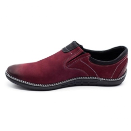 Joker Men's shoes leather moccasins 937 burgundy red multicolored 1