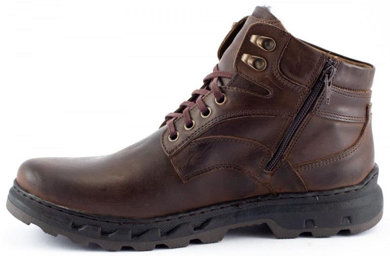 Polbut Men's winter shoes J60S brown 2