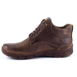 Polbut Men's winter shoes J64S brown 1