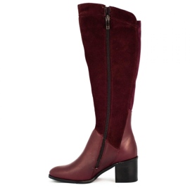 Dolce Pietro Women's winter boots 2051 burgundy red multicolored 1