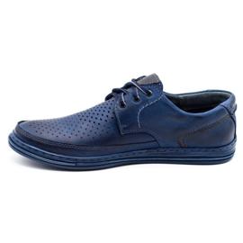 Polbut Men's openwork shoes J44L navy blue 2