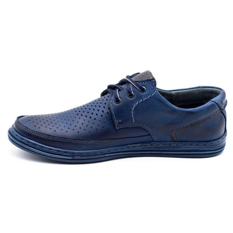 Polbut Men's openwork shoes J44L navy blue 2