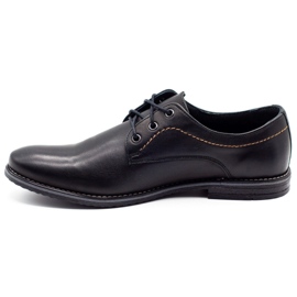 ABIS Leather men's shoes 4149 black grain 1
