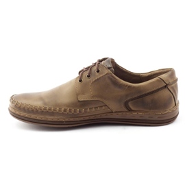 Polbut Leather men's shoes J44PŁ brown 1