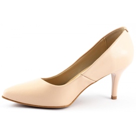 Saway 2169 cappuccino high heels beige 1