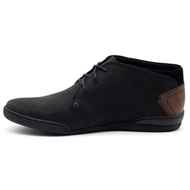 Polbut Men's black insulated shoes C37F suede 1