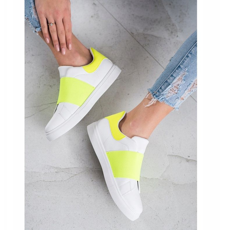 SHELOVET Slip-on shoes with an elastic band white 1 SHELOVET Slip-on shoes with an elastic band white 1