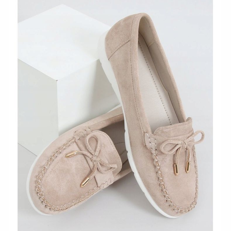Women's beige loafers RQ-2 Beige 1