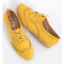 H110 Mostaza lace-up loafers yellow 1