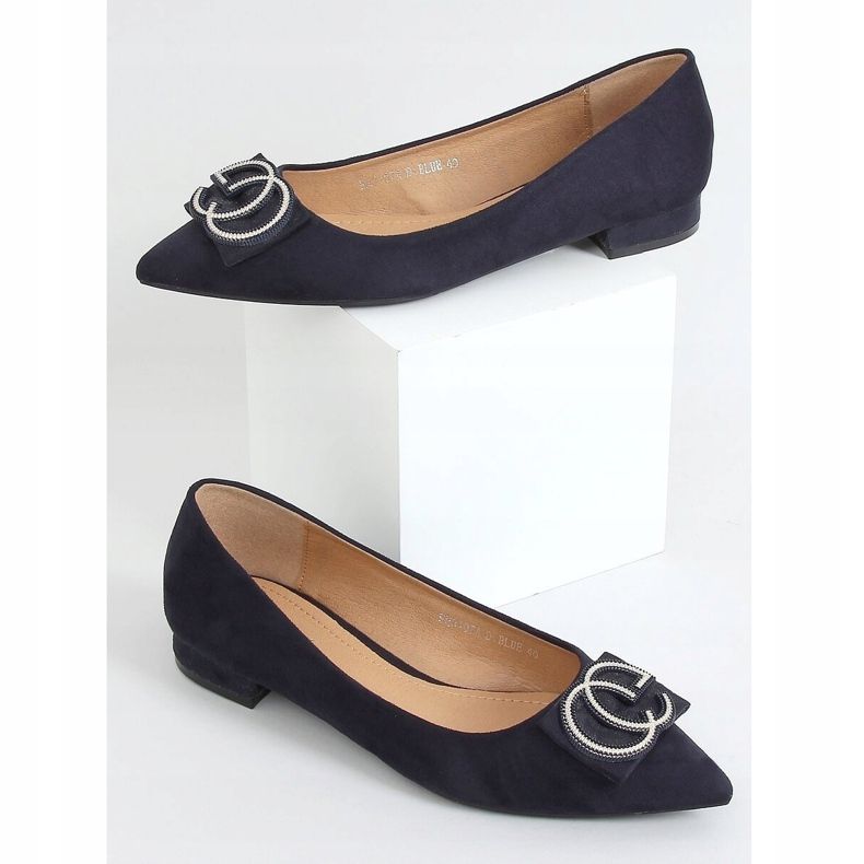 Ballerinas almond navy blue toes FM3107A D.BLUE 1