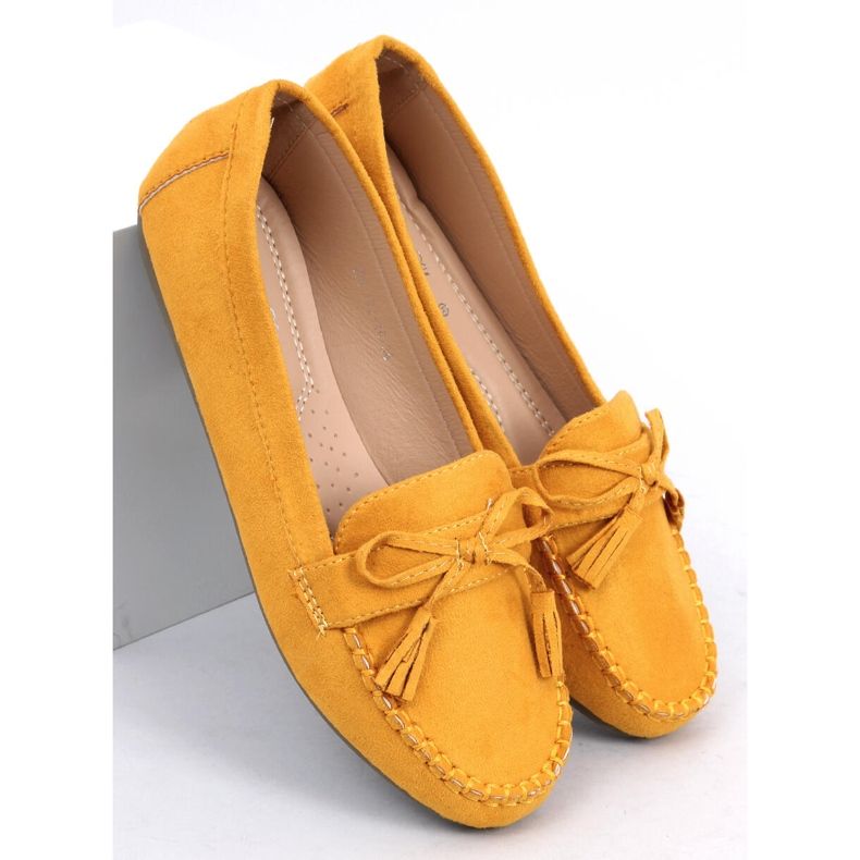 BM Women's honey loafers XR-1R2 Yellow 1
