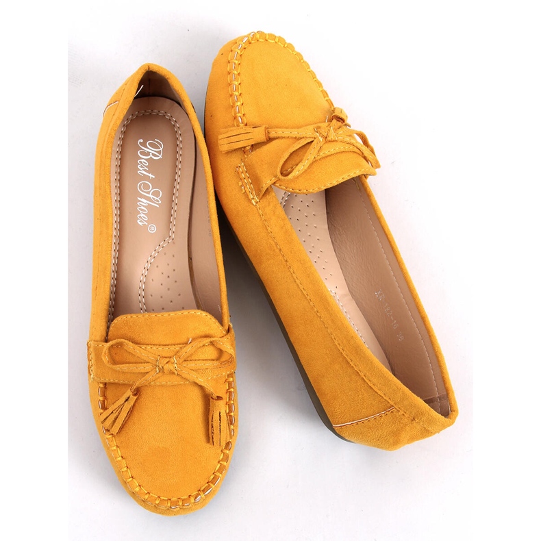 BM Women's honey loafers XR-1R2 Yellow 2